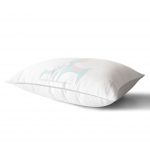 - Dik-4579-1 - Realhomes Yeşil Zeminde Sevimli Geyik Tasarımlı Çocuk Odası Dikdörtgen Yastık Kılıfı Realhomes