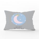 - Dik-4599 - Realhomes Pembe Zeminde Uçan Balonlar ve Fil Desenli Çocuk Odası Dikdörtgen Yastık Kılıfı Realhomes