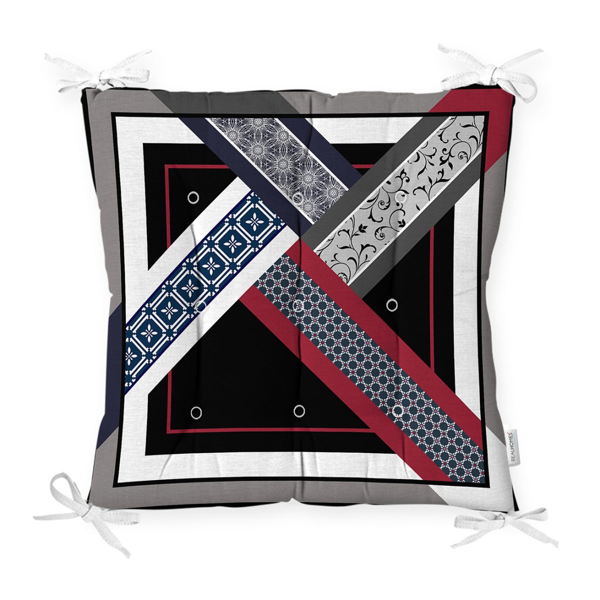 Modern Sanat Tasarımlı Dijital Baskılı Pofidik Sandalye Minderi RealHomes