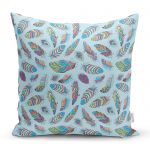 - realhomescomtr-K3730 - Realhomes  Realhomes Buz Mavisi Özel Tasarım Dijital Baskılı Modern Yastık Kırlent Kılıfı Realhomes