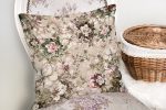 - realhomescomtr-K3732-1 - Realhomes  Realhomes Krem Zeminde Rengarenk Çiçekler Özel Tasarım Dijital Baskılı Modern Yastık Kırlent Kılıfı Realhomes