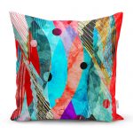 - realhomescomtr-K3754 - Realhomes Realhomes Balık Motifli Dijital Baskılı Modern Yastık Kırlent Kılıfı Realhomes