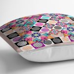 - realhomescomtr-K3768-2 - Realhomes  Realhomes Renkli Kare Motifli Dijital Baskılı Özel Tasarım Yastık Kırlent Kılıfı Realhomes