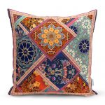 - realhomescomtr-K3769 - Realhomes  Realhomes Etnik Motifli Dijital Baskılı Modern Yastık Kırlent Kılıfı Realhomes