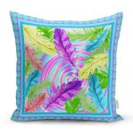 - realhomescomtr-K3773 - Realhomes Realhomes Renkli Tüyler Dijtal Baskılı Modern Yastık Kırlent Kılıfı Realhomes