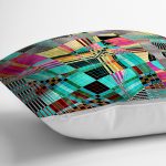 - realhomescomtr-K3776-2 - Realhomes  Realhomes Renkli Mozaik Motifli  Dijital Baskılı Modern Yastık Kırlent Kılıfı Realhomes