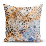 - realhomescomtr-K3788 - Realhomes  Realhomes Leopar Motifli Dijital Baskılı Yastık Kırlent Kılıfı Realhomes