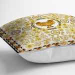 - realhomescomtr-K3799-2 - Realhomes Realhomes Altın Renkli Motifler Özel Tasarım Dijital Baskılı Modern Yastık Kırlent Kılıfı Realhomes