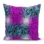 - realhomescomtr-K3803 - Realhomes Realhomes Renkli Leopar Desenli Dijtal Baskılı Modern Yastık Kırlent Kılıfı Realhomes