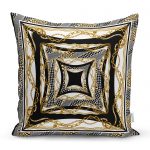 - realhomescomtr-K3806 - Realhomes Realhomes Zincir Motifli Dijital Baskılı Modern Yastık Kırlent Kılıfı Realhomes