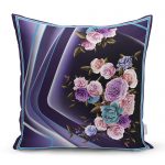 - realhomescomtr-K3811 - Realhomes  Realhomes Mor zeminli 3D Dijital Baskılı Modern Yastık Kırlent Kılıfı Realhomes