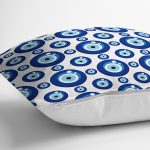 Realhomes Nazar Boncuğu Motifli Dijital Baskılı Modern Yastık Kırlent Kılıfı Realhomes