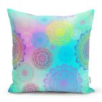 - realhomescomtr-K3828 - Realhomes Realhomes Renkli Fraktal Motifli Dijital Baskılı Modern Yastık Kırlent Kılıfı Realhomes