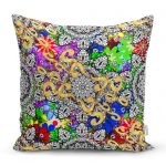 - realhomescomtr-K3846 - Realhomes Realhomes Etnik Motifli Dijital Baskılı Modern Yastık Kırlent Kılıfı Realhomes