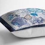 - realhomescomtr-K3881-2 - Realhomes  Realhomes  Beyaz Zeminde Mavi Yaprak Motifli Dijital Baskılı Modern Yastık Kırlent Kılıfı Realhomes