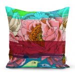 - realhomescomtr-K3888 - Realhomes  Realhomes Kuş motifli Dijital Baskılı Modern Yastık Kırlent Kılıfı Realhomes