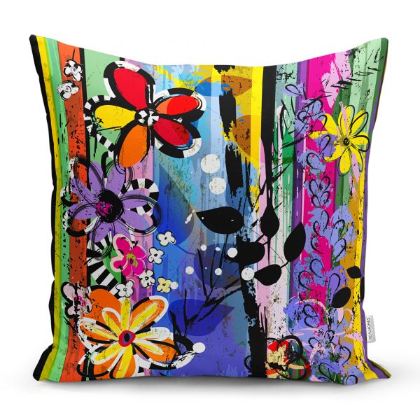 - realhomescomtr-K3899 - Realhomes  Realhomes Summer Özel Seri Dijital Baskılı Modern Yastık Kırlent Kılıfı Realhomes