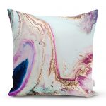 - realhomescomtr-K3910 - Realhomes Realhomes Sulu Boya Desenli Özel Tasarım Dijital Baskılı Modern Yastık Kırlent Kılıfı Realhomes