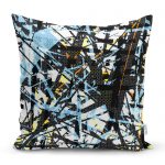 - realhomescomtr-K3920 - Realhomes Realhomes Renkli Mozaik Desenli Özel Tasarım Dijital Baskılı Modern Yastık Kırlent Kılıfı Realhomes