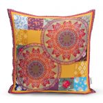 - realhomescomtr-K3933 - Realhomes Realhomes Etnik Motifli Özel Tasarım Dijital Baskılı Modern Yastık Kırlent Kılıfı Realhomes