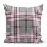 - realhomescomtr-K3938 - Realhomes Realhomes Ekose Desenli Dijital Baskılı Modern Yastık Kırlent Kılıfı Realhomes