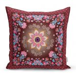 - realhomescomtr-K4156 - Realhomes  Rengarenk Modern Çiçekler Özel Tasarım Yastık Kırlent Kılıfı Realhomes