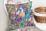 Renkli Suluboya Özel Tasarım Yastık Kırlent Kılıfı Realhomes