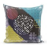 - realhomescomtr-K4178 - Realhomes  Renkli Modern Puantiyeli Özel Tasarım Yastık Kırlent Kılıfı Realhomes