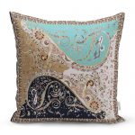 Modern Çini Sanatı Motifli Özel Tasarım Yastık Kırlent Kılıfı Realhomes