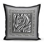 - realhomescomtr-K4212 - Realhomes  Siyah Modern Çizgiler Özel Tasarım Yastık Kırlent Kılıfı Realhomes