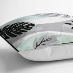 - realhomescomtr-K4233-2 - Realhomes Modern Amazon Yaprakları Özel Tasarım Yastık Kırlent Kılıfı Realhomes