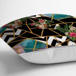 - realhomescomtr-K4234-2 - Realhomes Siyah Geometrik Özel Tasarım Yastık Kırlent Kılıfı Realhomes