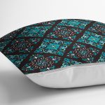 - realhomescomtr-K4240-2 - Realhomes  Modern Çini Tasarımlı Dijital Baskılı Yastık Kırlent Kılıfı Realhomes