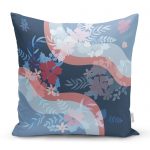 - realhomescomtr-K4265 - Realhomes  Dalgalı Modern Çiçek Tasarımlı Yastık Kırlent Kılıfı Realhomes