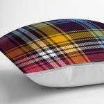 - realhomescomtr-K4268-2 - Realhomes  Renkli Ekose Desenli Özel Tasarım Yastık Kırlent Kılıfı Realhomes