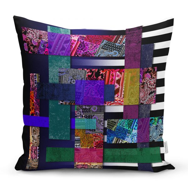 - realhomescomtr-K4280 - Realhomes  Modern Kahverengi Boyalı Özel Tasarım Yastık Kırlent Kılıfı Realhomes