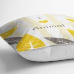 - realhomescomtr-K4373-1 - Realhomes I Love Animals Tasarımlı Çocuk Odası Yastık Kırlent Kılıfı Realhomes