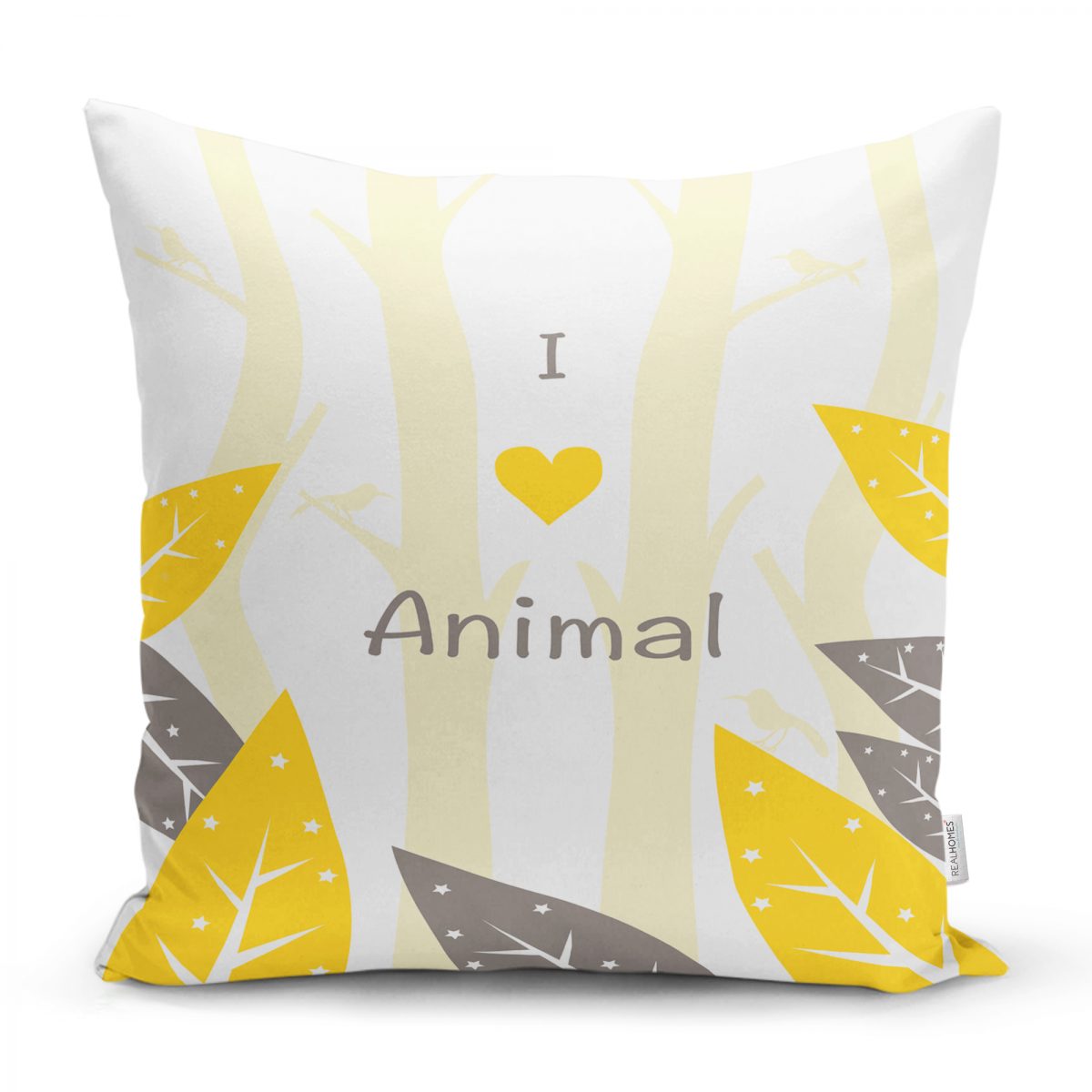 I Love Animals Tasarımlı Çocuk Odası Yastık Kırlent Kılıfı Realhomes