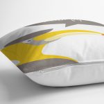 Gri Zeminde Ayıcık Motifli Bebek Odası Yastık Kırlent Kılıfı Realhomes