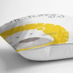 Pembe Zeminde Baykuş Özel Tasarımlı Bebek Odası Yastık Kırlent Kılıfı Realhomes