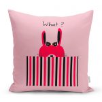 - realhomescomtr-K4382 - Realhomes Hungry Aslan Motifli Dijital Baskılı Bebek Odası Yastık Kırlent Kılıfı Realhomes