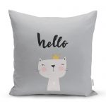 Pembe Zeminde Tavşan Tasarımlı Bebek Odası Yastık Kırlent Kılıfı Realhomes