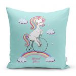 Pembe Zeminde Its Girl Tavşan Tasarımlı Bebek Odası Yastık Kırlent Kılıfı Realhomes