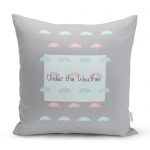 Renkli Şemsiyeler Özel Tasarımlı Bebek Odası Yastık Kırlent Kılıfı Realhomes