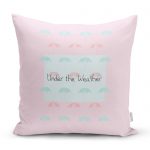 Gri Zeminde Renkli Şemsiyeler Bebek Odası Yastık Kırlent Kılıfı Realhomes