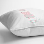 Pembe Zeminde Renkli Şemsiyeler Bebek Odası Yastık Kırlent Kılıfı Realhomes