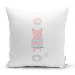 Pembe Zeminde Renkli Şemsiyeler Bebek Odası Yastık Kırlent Kılıfı Realhomes