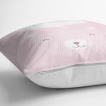 - realhomescomtr-K4405-1 - Realhomes Gri Zeminde Deniz ve Ayıcık Desenli Bebek Odası Yastık Kırlent Kılıfı Realhomes