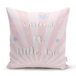 Pembe Zeminde Helikopter Tasarımlı Bebek Odası Yastık Kırlent Kılıfı Realhomes