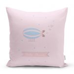 Pembe Zeminli Çizgili Özel Tasarım Bebek Odası Yastık Kılıfı Realhomes